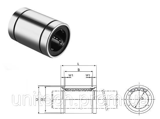 Линейный подшипник LM-25-UU (d=25mm D=40mm L=59mm) CN, цена 140.61 грн ...