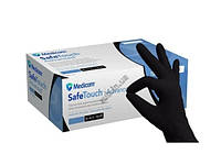 Нитриловые текстурированные перчатки SafeTouch Advanced Black 50 пар