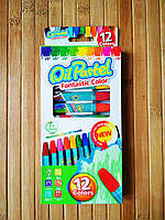 Воскові крейди oil pastel 12 кольорів | Кольорові олівці | масляні олівці пастельні | воскові олівці|