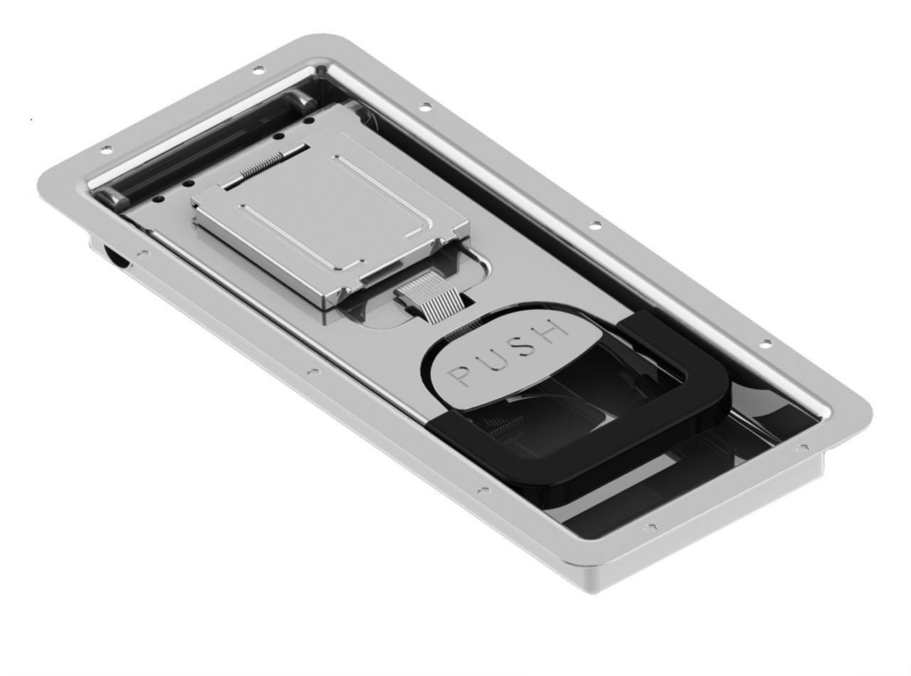 Замок для фургона врізний Alta, 246мм*121,5мм; Ø=16,5мм (цинк) Туреччина, фото 1