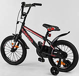 Велосипед дитячий двоколісний Corso ST-16700 16" зростання 100-120 см вік 4 до 7 років чорно-червоний, фото 4