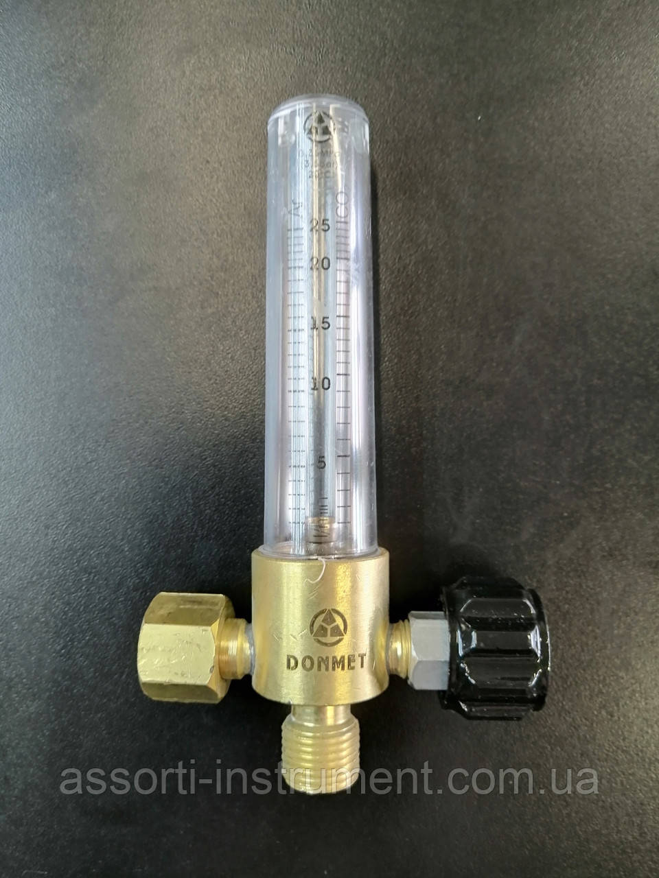 Ротаметр газовий постовий 25 Ar/CO2 ДМ ДОНМЕТ (для роботи в мережі або на редукторі) (розхідомір Ar/CO2)