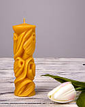 Свічка воскова з натурального бджолиного воску "Тюльпан" Zigrivay (12х5см), фото 2