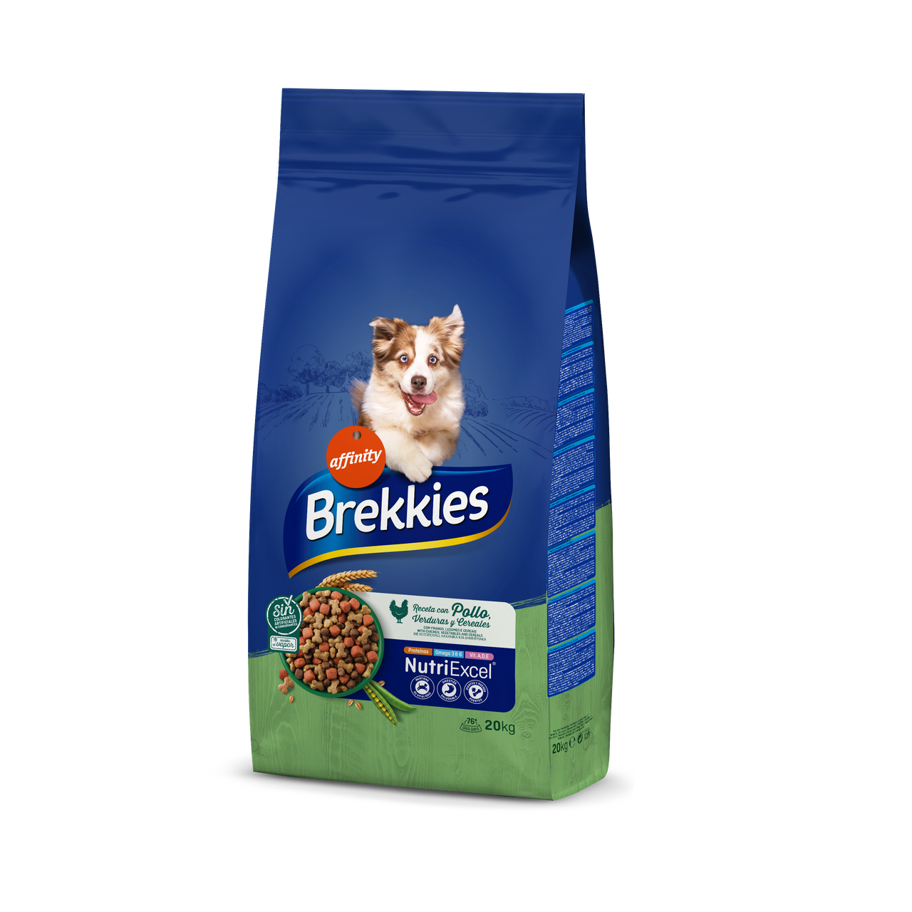 Сухий корм для дорослих собак усіх порід Brekkies (Брекіс) Dog Chicken з куркою 20 кг, фото 1