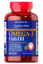 Омега 3 Puritan's Pride Omega-3 Fish Oil 950 mg one per day 90 капс, фото 2