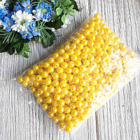 Перли Жовтий штучний. 8 мм. Вага 100 грамів (приблизно 400 шт.)