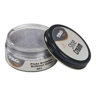 Крем для взуття з гладкої шкіри 403 TRG Shoe Cream, 50 мл світле срібло