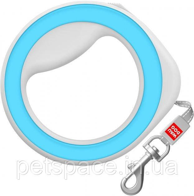 Поводок-рулетка Collar WauDog R-leash (кругла до 40 кг/2,9 м блакитна)