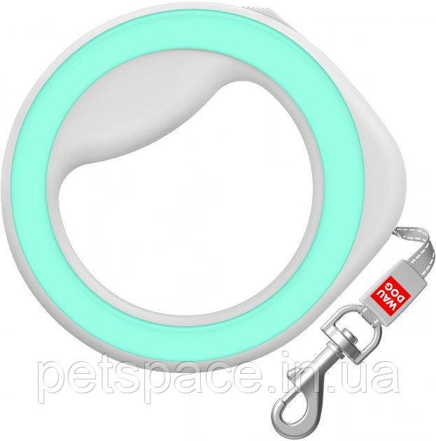 Поводок-рулетка Collar WauDog R-leash (кругла до 40 кг/2,9 м салатова), фото 1