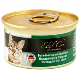 Вологий корм Edel Cat Menu (мус з кроликом для котів) 85г