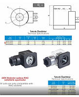 Конектор (фишка) на катушку 12-24V ø18