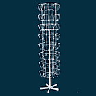 Стійка обертова BENARDO-48, H1800 D360/540 (48 місць, 6 граней). Торговий стенд для аксесуарів, реклами, брошур, фото 10