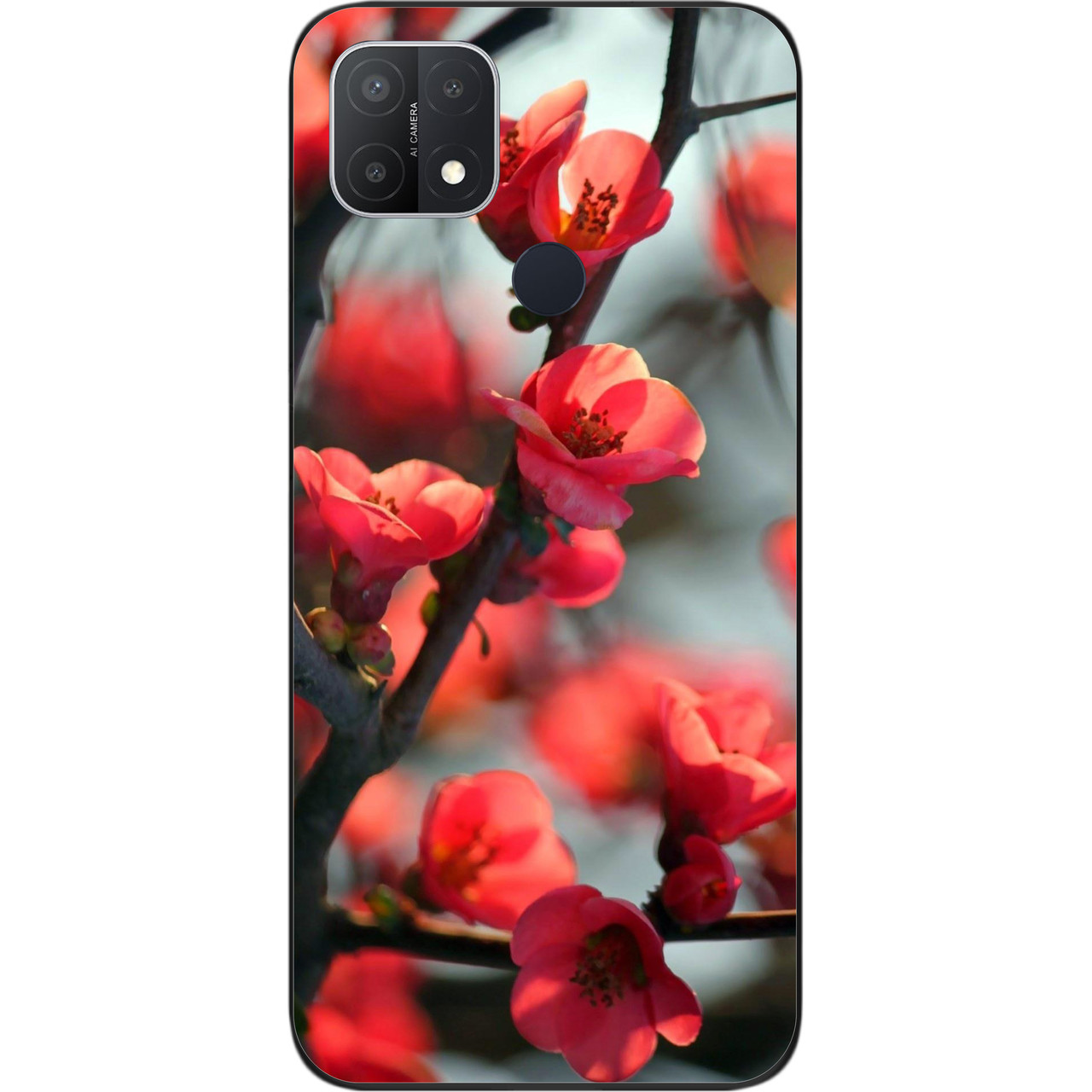 Чохол силіконовий для OPPO A15 з картинкою Сакура