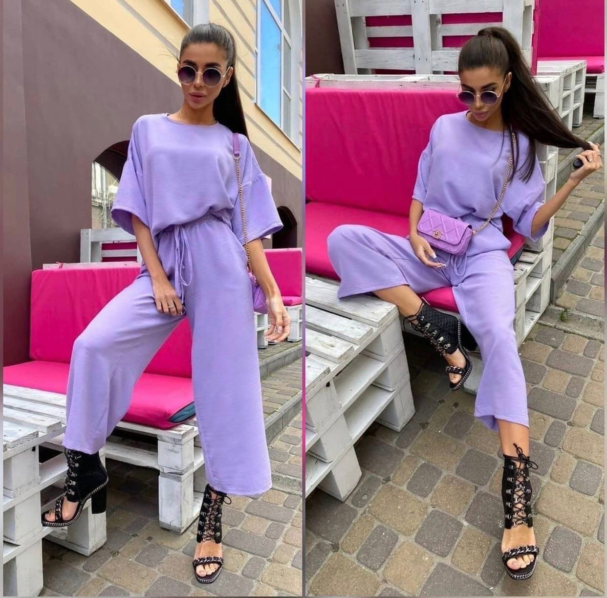 Повсякденний жіночий прогулянковий костюм літній, фото 1