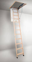 Деревянная 4 секционная лестница на чердак 90х60см ALTAVILLA Cold H280см