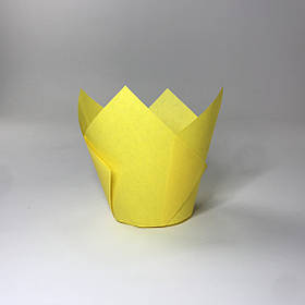 Формочка для капкейка "Тюльпан" (150), жовтий (20 шт)