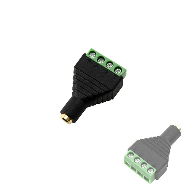 Перехідник 3.5мм TRRS mini-jack джек гніздо мама - клемники 4pin