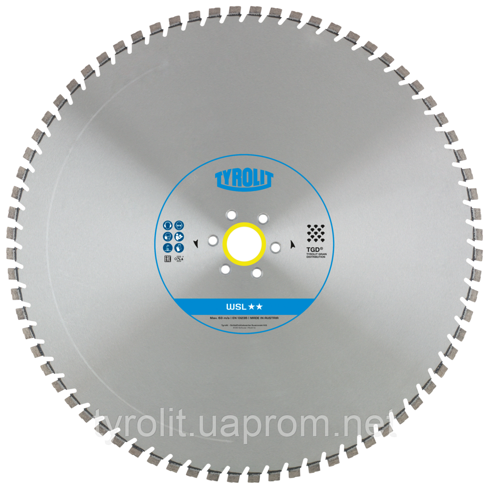 Алмазний диск TYROLIT WSL** Ф800 мм для дискових пил