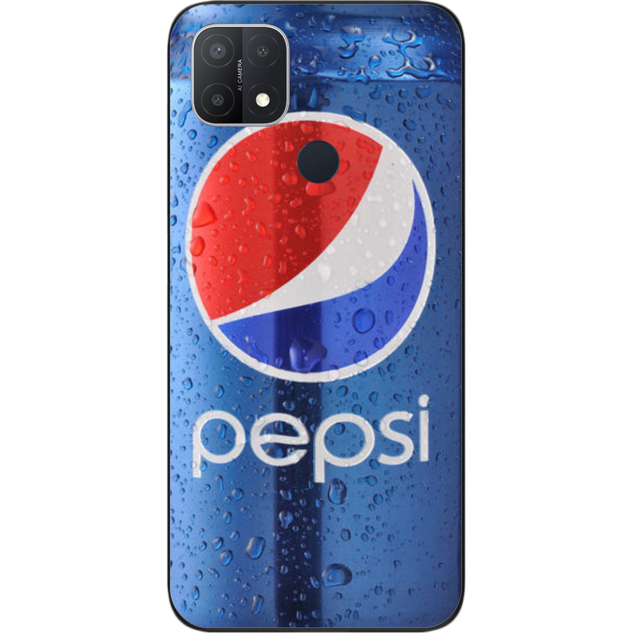 Силіконовий чохол для OPPO A15 з картинкою Pepsi