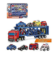 Трейлер "City Police" машинки 8шт,в кор-ці,28х4,5х7,5см №278-42(24)(48) КІ