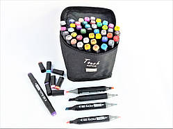Двосторонні скетч - маркери SketchMarker для малювання Touch на спиртовій основі 48 штук У валізці