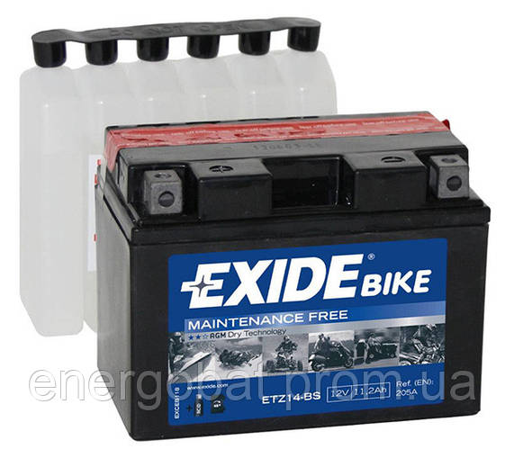 Купить Мото аккумулятор EXIDE YTZ14-BS, цена 1110 грн — Prom.ua (ID ...