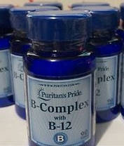 Комплекс вітамінів групи Б Puritan's Pride Vitamin B-Complex And Vitamin B-12 90 таб, фото 3