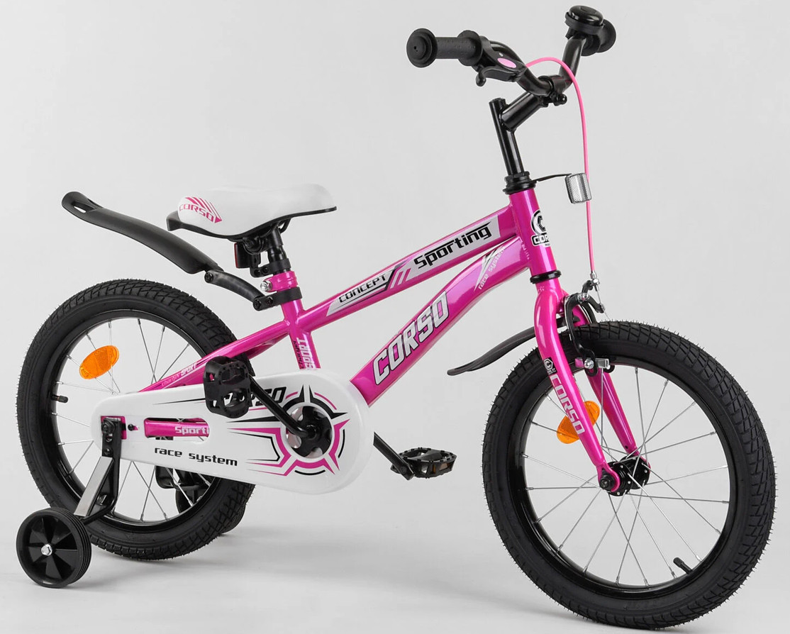 Детский велосипед 16" Corso R-16416 розовый