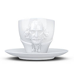 Чашка з блюдцем порцеляновий Tassen Вільям Шекспір 260 мл