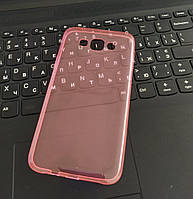 Чохол силіконовий прозорий для Samsung E7, 0.5 mm, Рожевий