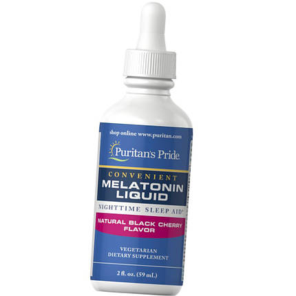Мелатонін Puritan's Pride Melatonin 1 mg Liquid 59 мл, фото 2