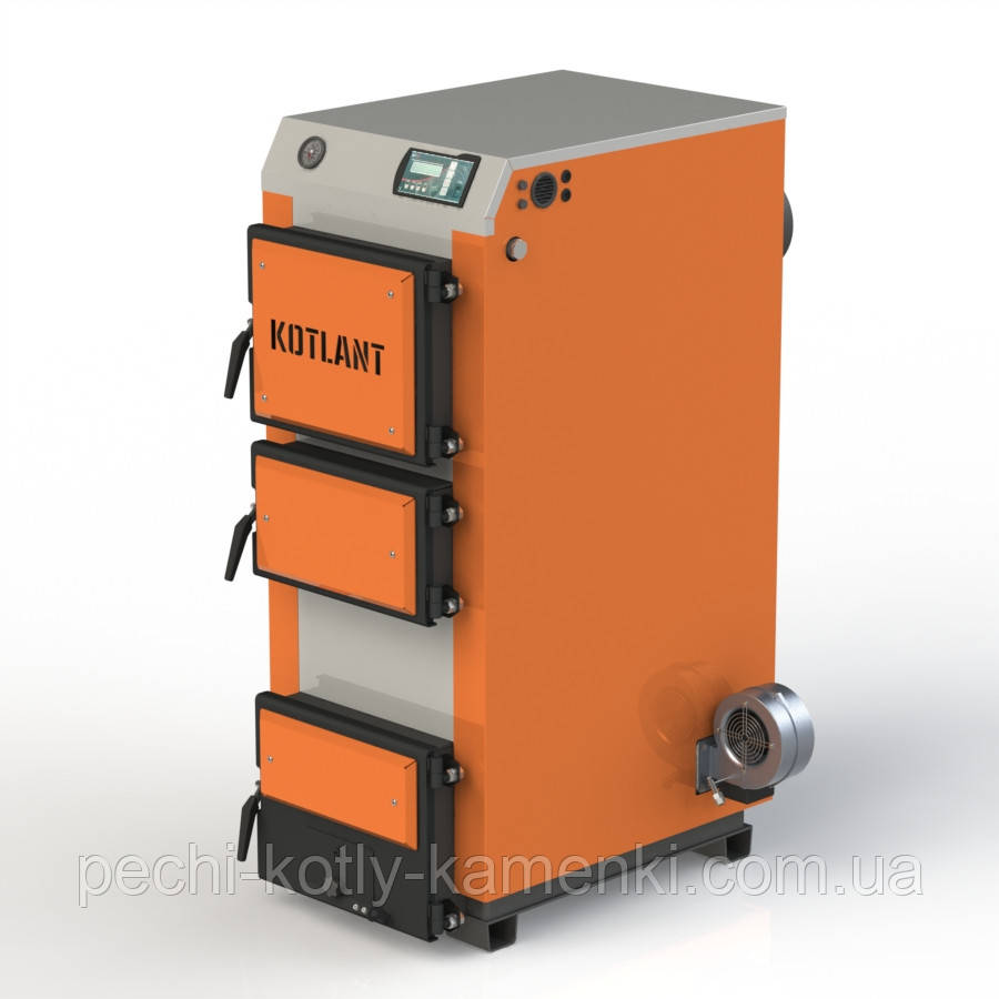 Твердопаливний котел KOTLANT КГ-27 з електронною автоматикою і вентилятором