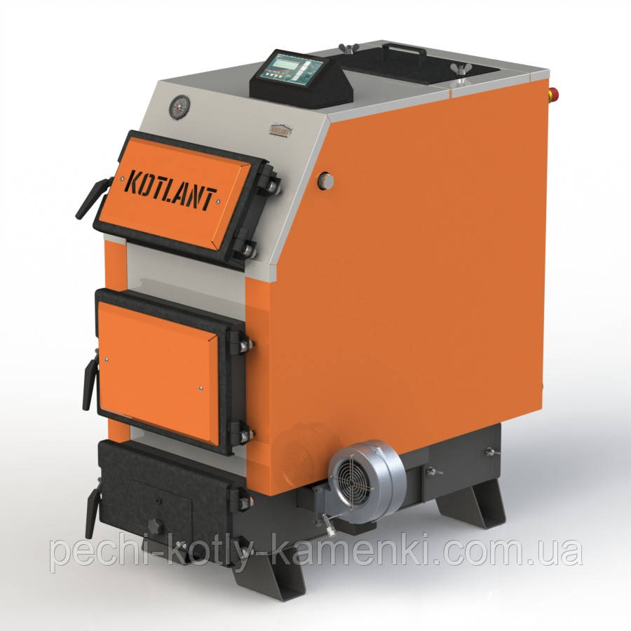 Твердопаливний котел KOTLANT КВУ-30 з електронною автоматикою і вентилятором