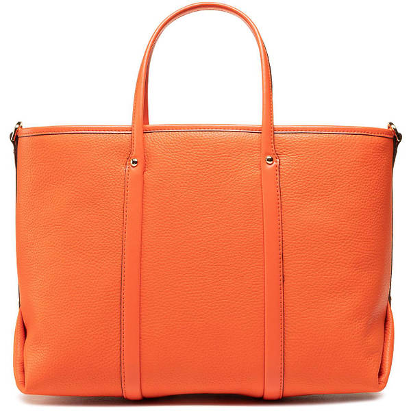 Pebbled leather top tote bag