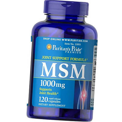 Для суглобів і зв'язок Puritan's Pride MSM 1000 mg 120 капс, фото 2