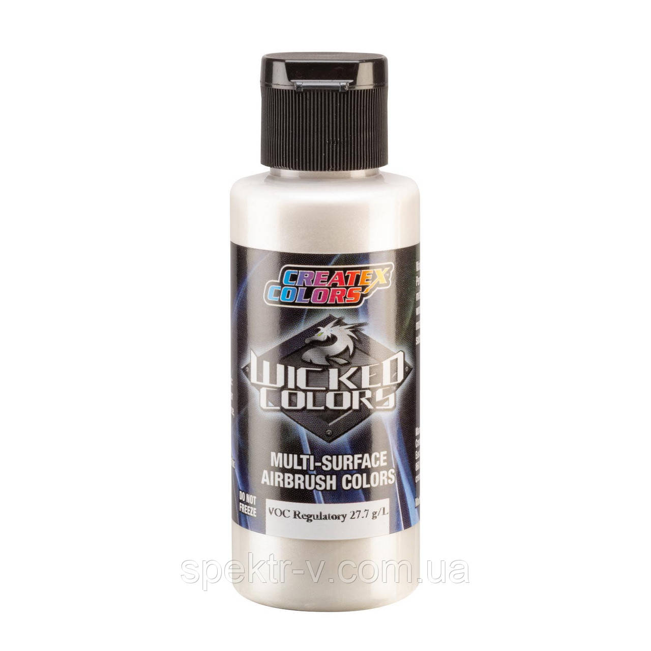 Краска на водной основе для аэрографа W361 Metallic White Coarse, 60 мл