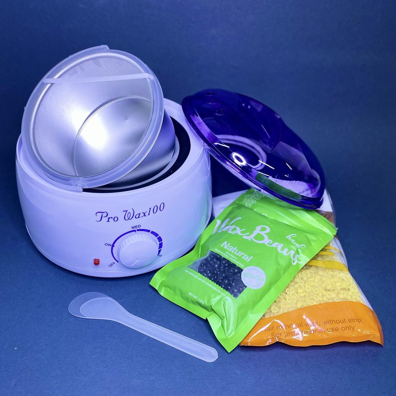 Набір для депіляції Pro-wax 100 фіолетовий + 4 воску
