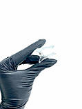 Прозорий пластиковий затискач (3 х 3,5 см.) для фіксації верхніх форм при нарощуванні нігтів, фото 2