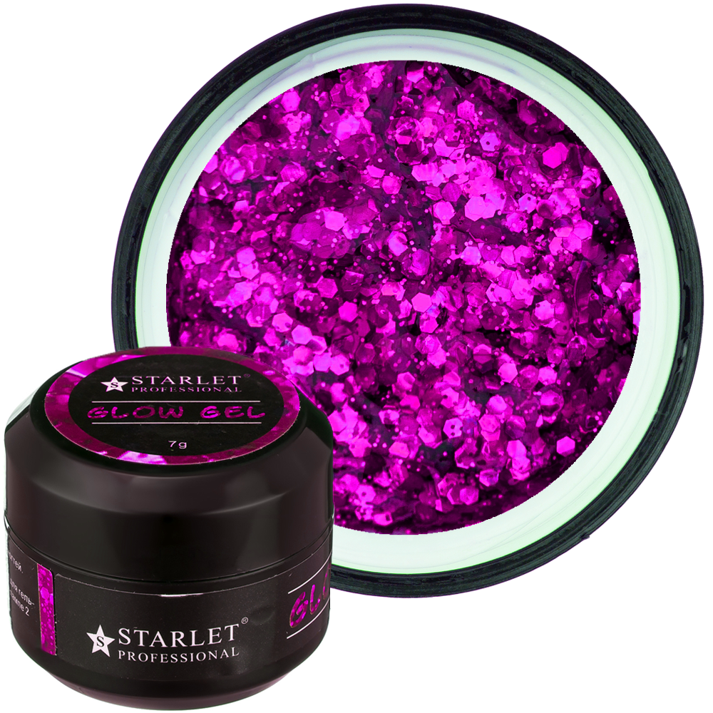 Glow Gel Starlet Professional №12, 7 м фіолетовий