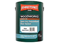 Johnstones Quick Dry Polyurethane Floor Varnish Satin швидкосохнучий лак для підлоги 2,5 л