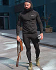 Чоловічий компресійний костюм Under Armour 5в1: Рашгард, шорти, легінси, футболка, худі. Комплект., фото 4
