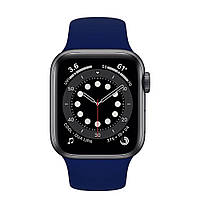 Ремешок силиконовый Sport Band 42mm | 44 mm Dark Blue для Apple Watch SE | 6 | 5 | 4 | 3 | 2 | 1