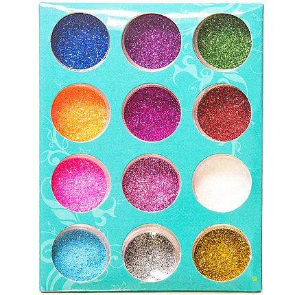 Блискітки набір Global Fashion №001, 12 кольорів, фото 1