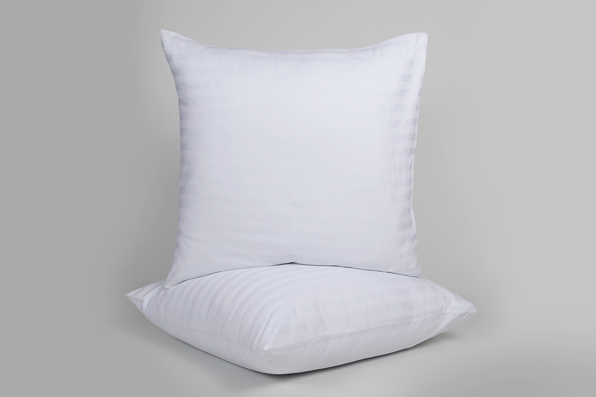 Наволочка Lotus Готель - Сатин Страйп 2*2 білий 70*70 (1шт) оптом, фото 1