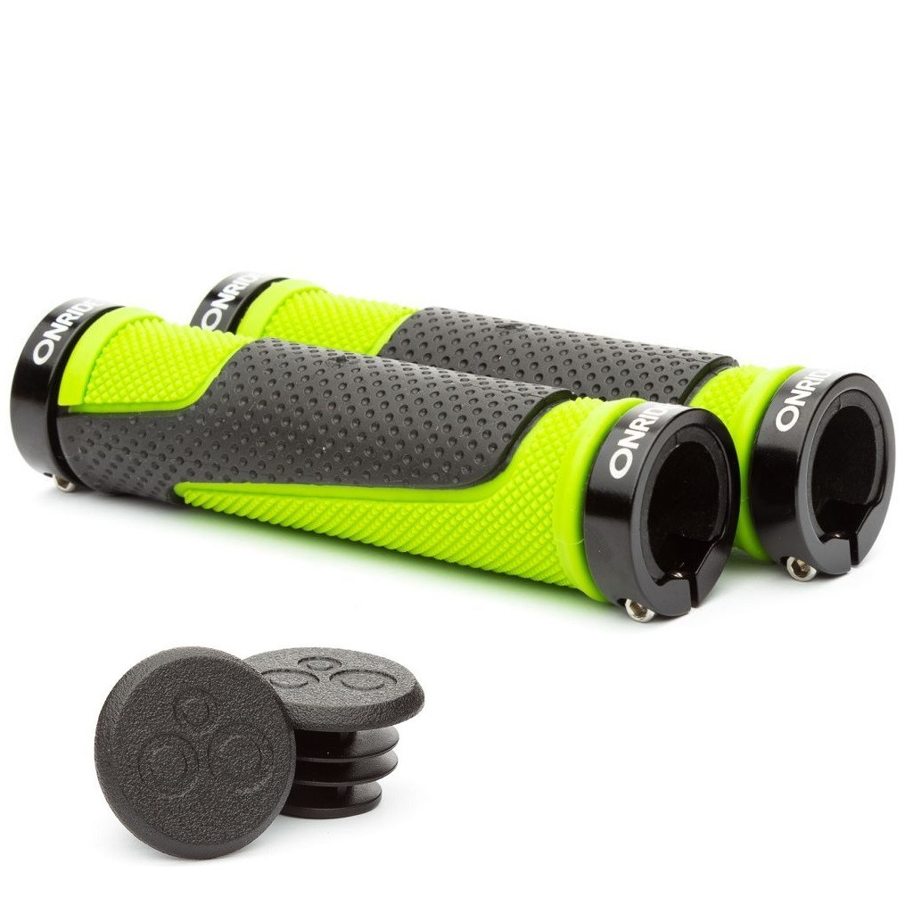 Гріпси OnRide DualGrip 130мм з 2-замками чорно/зелений Art 1900023