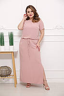 Модна літня сукня Лаура рожева (50-64)