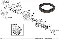 Сальник задней ступицы Ивеко Еврокарго кассетный 95*130*16 Ступичный сальник Iveco Eurocargo Daily 40102143