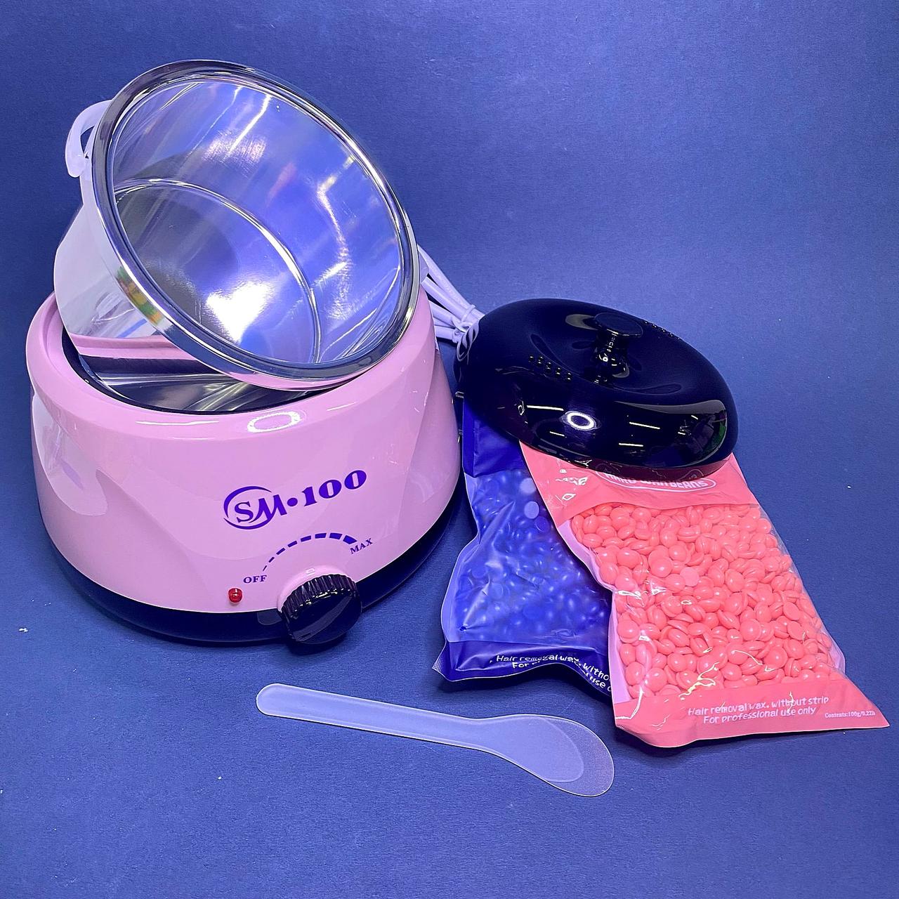 Набір для депіляції SM-100 рожевий + 2 воску по 100 гр