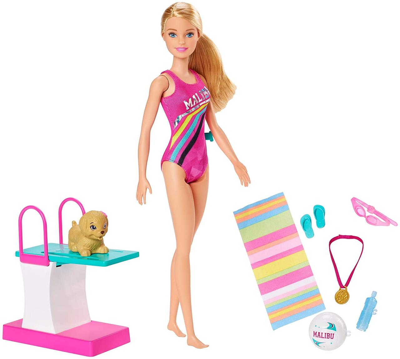 Ігровий набір Барбі Чемпіон з плавання Barbie Dreamhouse Adventures Swim'n Dive Doll