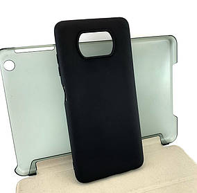 Чохол для Xiaomi Poco X3 накладка на бампер силіконовий Case силіконовий матовий чорний